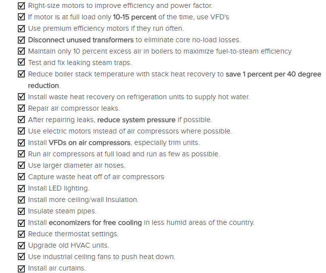 Industrial Checklist