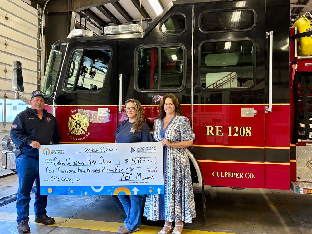 Photo of Check Presentation at Salem Vol. Fire Dept.