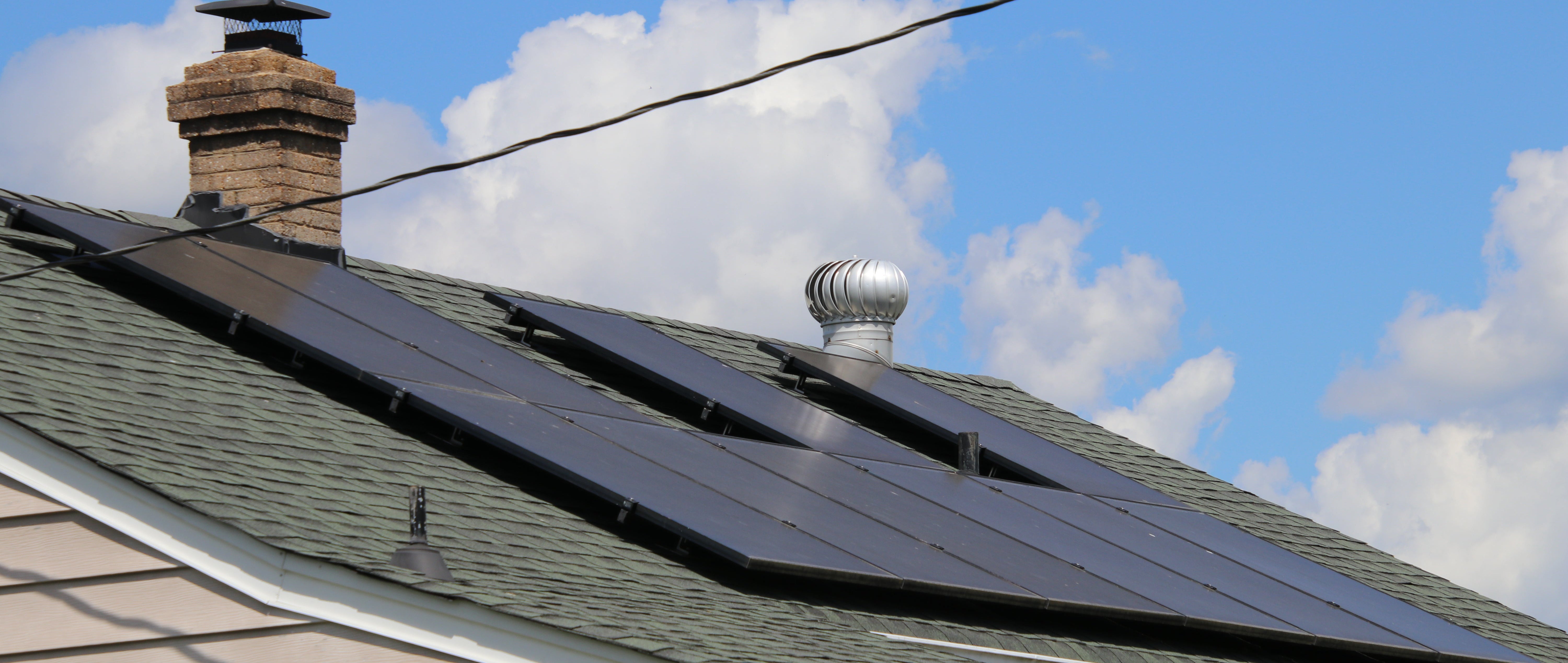 Solar panels installed for a net metering system