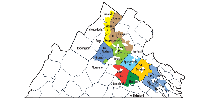 Board region map