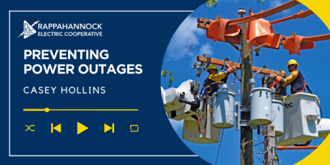 Lineman fixing a pole