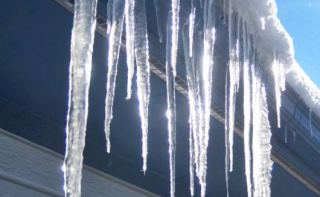 Icicle from home roof